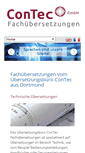Mobile Screenshot of contec-fachuebersetzungen.de